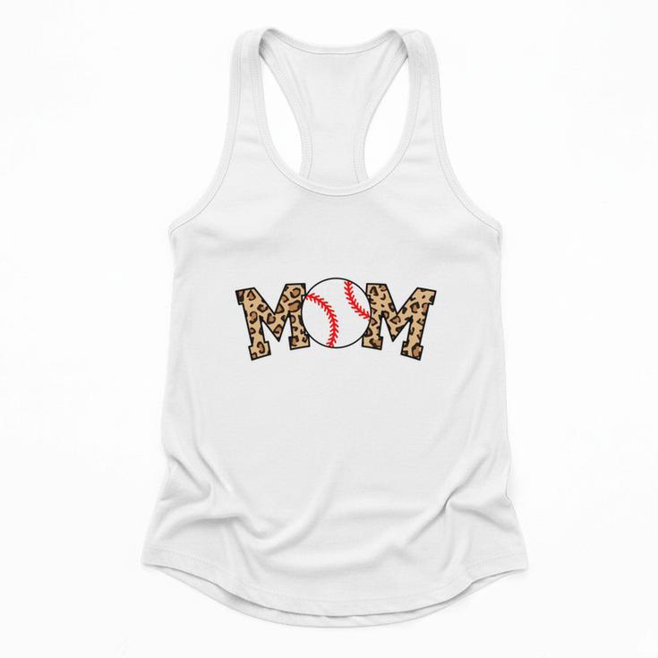Catcher Mom Baseball Mom Leopard Game Day Flowy Tank