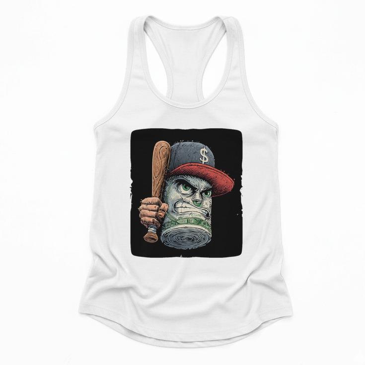 Cool Dollar Bill Guy With Cap And Baseball Costume Premium Tri-Blend Flowy Tank