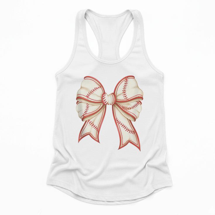 Coquette Bow Baseball Mama Baseball Mom Women Flowy Tank