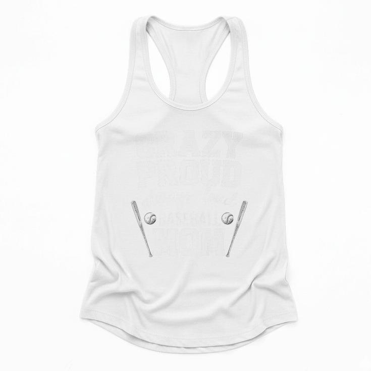 Crazy Proud Always Loud Baseball Mom Premium Flowy Tank