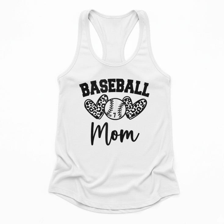 Custom Baseball Mom Number 7 Heart For Mom Flowy Tank