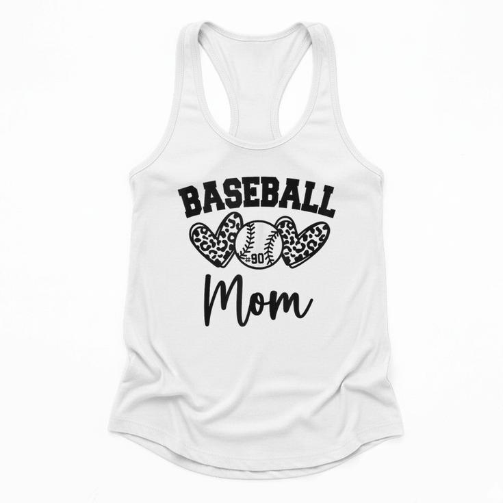 Custom Baseball Mom Number 90 Heart For Mom Flowy Tank