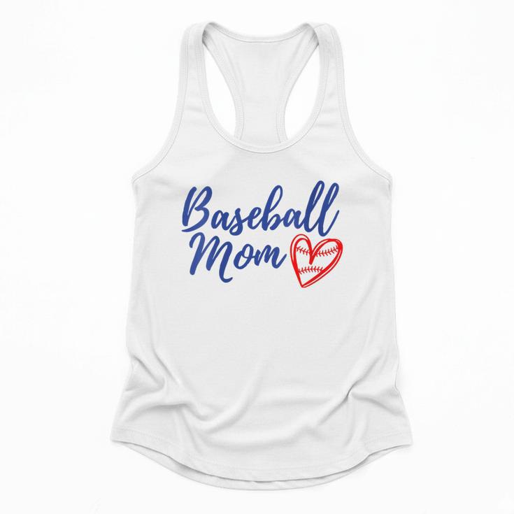 Cute Baseball Mom Heart Matching Mama Mother's Day Women's Flowy Tank
