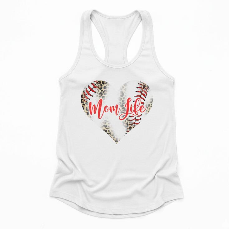 Cute Baseball Mom Heart Mother's Day Sport Mama Mom Life Flowy Tank