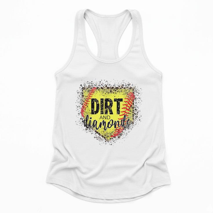 Dirt And Diamonds Baseball Leopard Baseball Mom Flowy Tank
