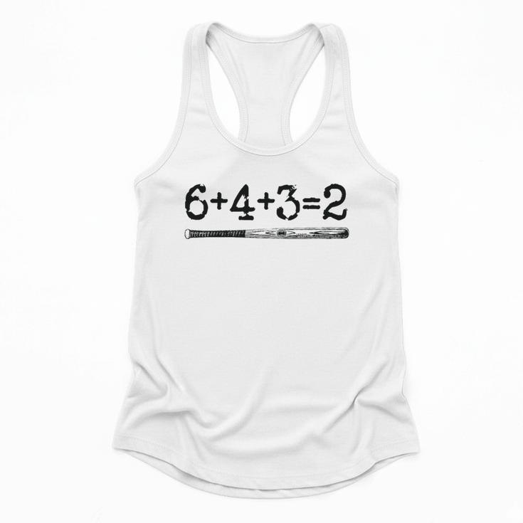Double Play 6 4 3 2 Vintage Baseball Math Softball Player Premium Tri-Blend Flowy Tank