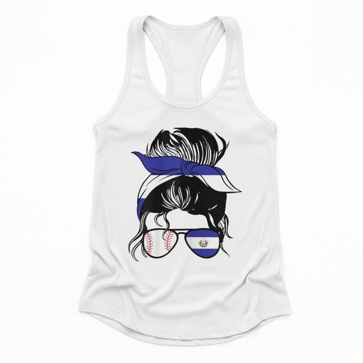 El Salvador Baseball Mom Salvador Baseball Girl Flowy Tank