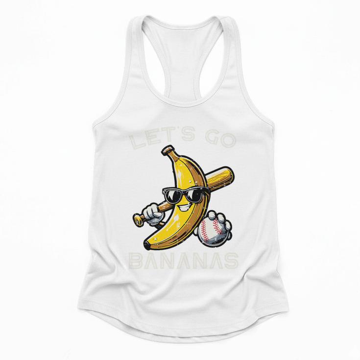 Lets Go Bananas Baseball Retro Sports Boys Kids Men Youth Premium Tri-Blend Flowy Tank