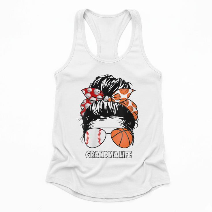 Grandma Life Basketball And Baseball Mom Funny Flowy Tank