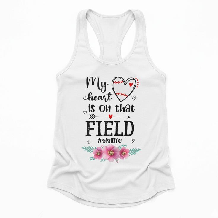 My Heart Is On That Field Ball Gigi Baseball Mom Flowy Tank
