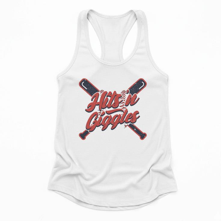 Hits 'n Giggles Baseball Player Women Baseball Mom Mother Flowy Tank