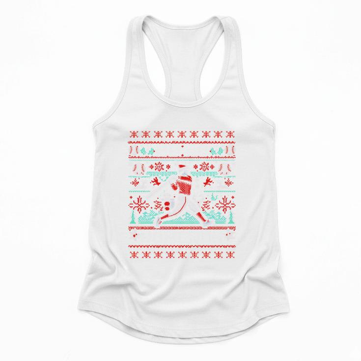 Ho Ho Homerun Baseball Ugly Christmas Sweater Party Hitter Flowy Tank