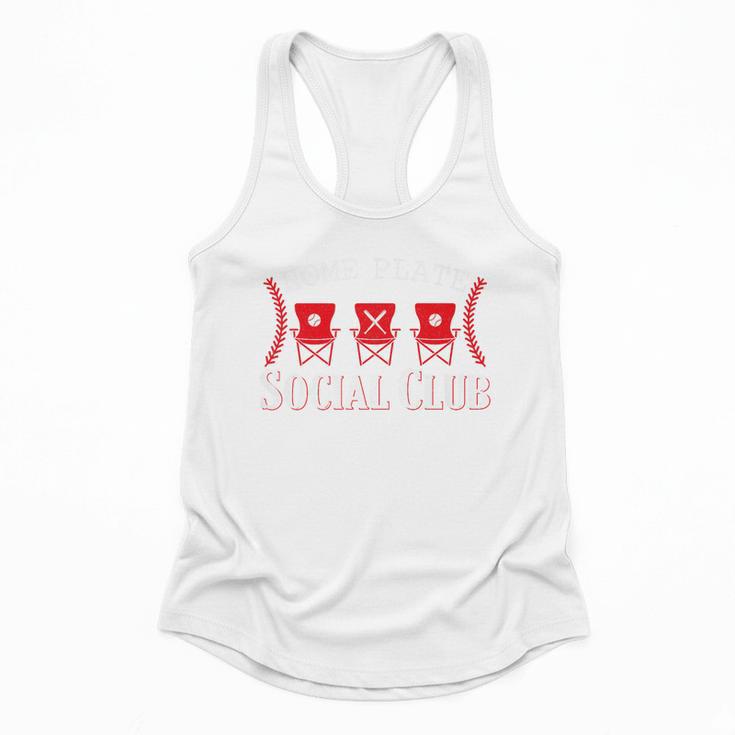 Home Plate Social Club Softball Season Baseball Mom Premium Flowy Tank
