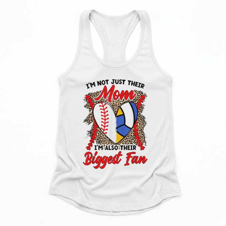 I'm Their Biggest Fan Volleyball Baseball Mom Flowy Tank