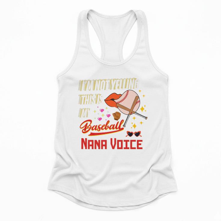 I'm Not Yelling This Is My Baseball Nana Voice Baseball Mom Premium Flowy Tank