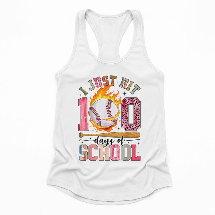 I Just Hit 100 Days Of School Baseball Lovers Fans Boys Kids Flowy Tank