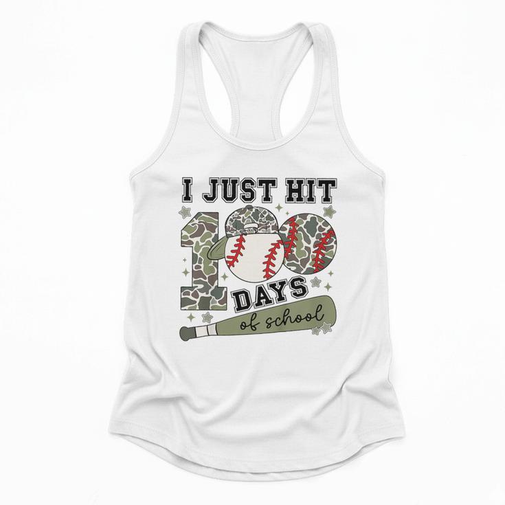 Kids I Just Hit 100 Days Boys 100 Days Of School Baseball Kids Flowy Tank
