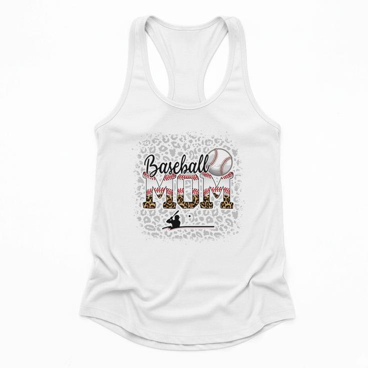 Leopard Baseball Mom Mama Mommy Bleached Flowy Tank