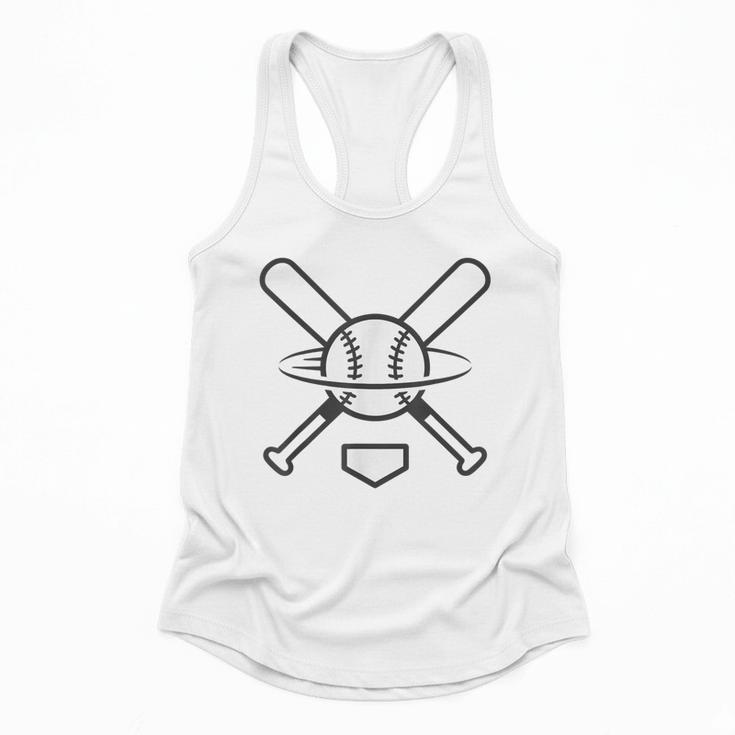 Minimalist Baseball Clean Sports Graphic Tee For Fan Players Flowy Tank