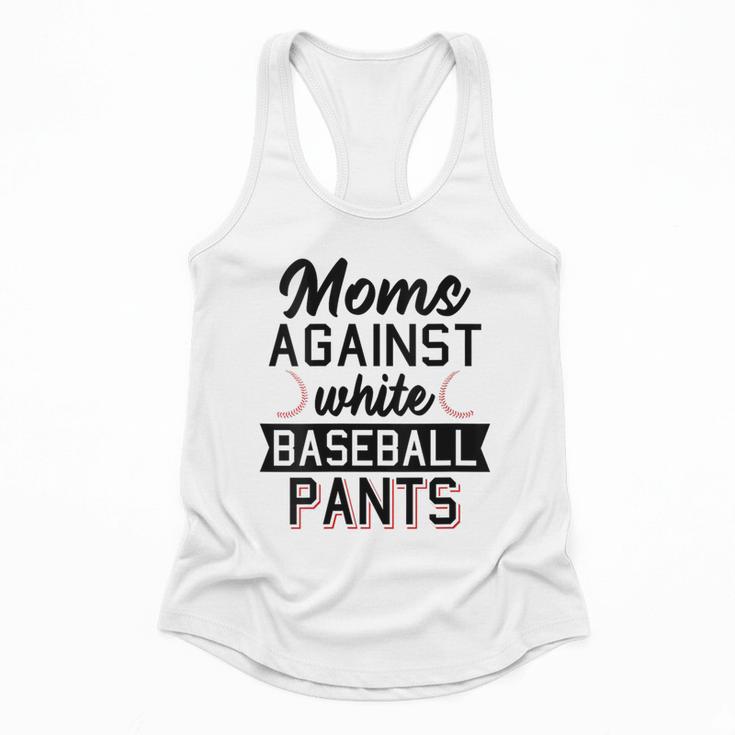 Moms Against White Baseball Pants Quote For a Baseball Mom Flowy Tank