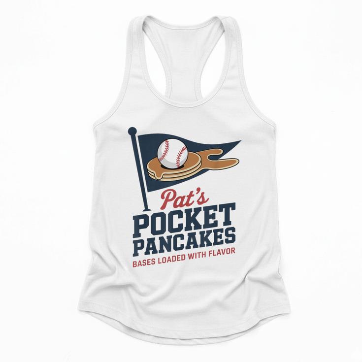 Pat's Pocket Pancakes Flag Baseball On Pancake Flowy Tank