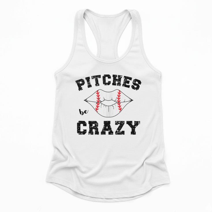 Pitches Be Crazy Baseball Moms Softball Players Hey Batter Flowy Tank