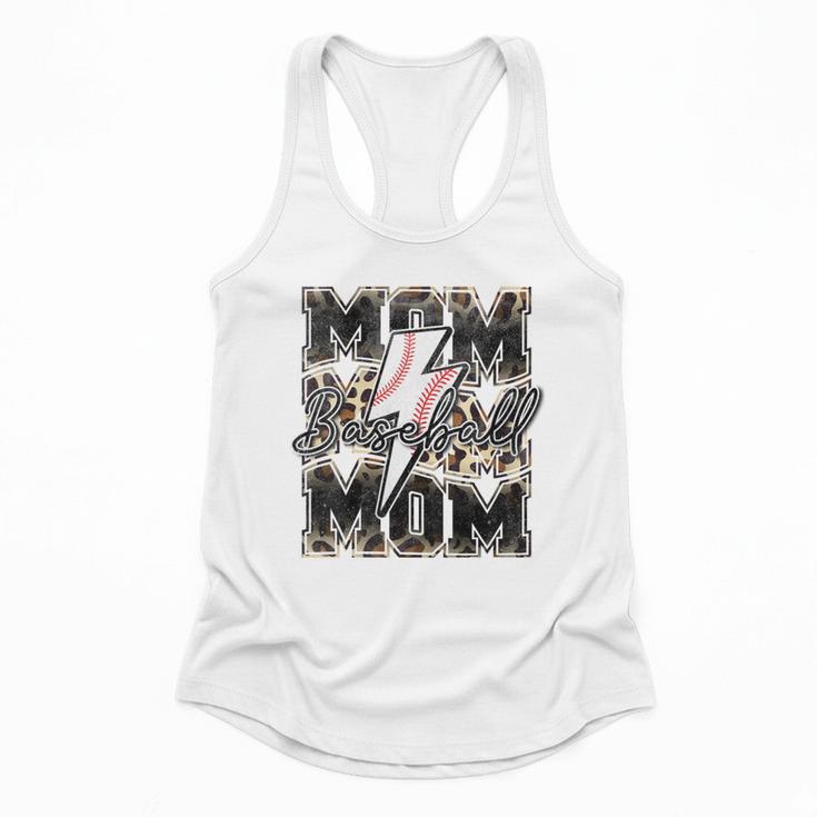 Retro Baseball Mom Mama Baseball Life Mother's Day Baseball Flowy Tank
