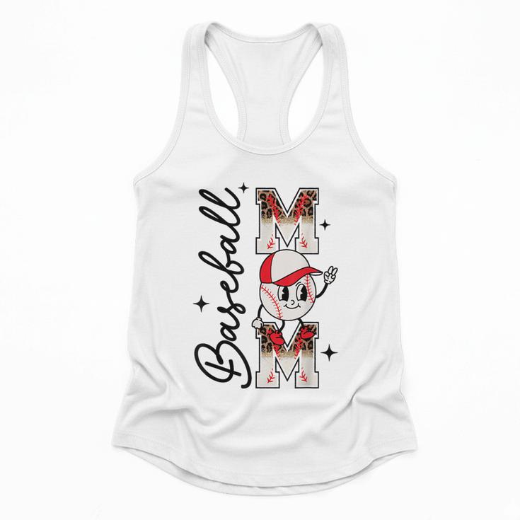 Retro Baseball Mom Mama Baseball Life Softball Life Game Day Flowy Tank