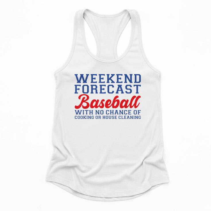 Retro Baseball Mom Mother's Day Weekend Forecast Baseball Flowy Tank