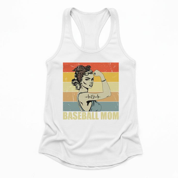 Retro Baseball Mom Sport Lover Vintage Flowy Tank