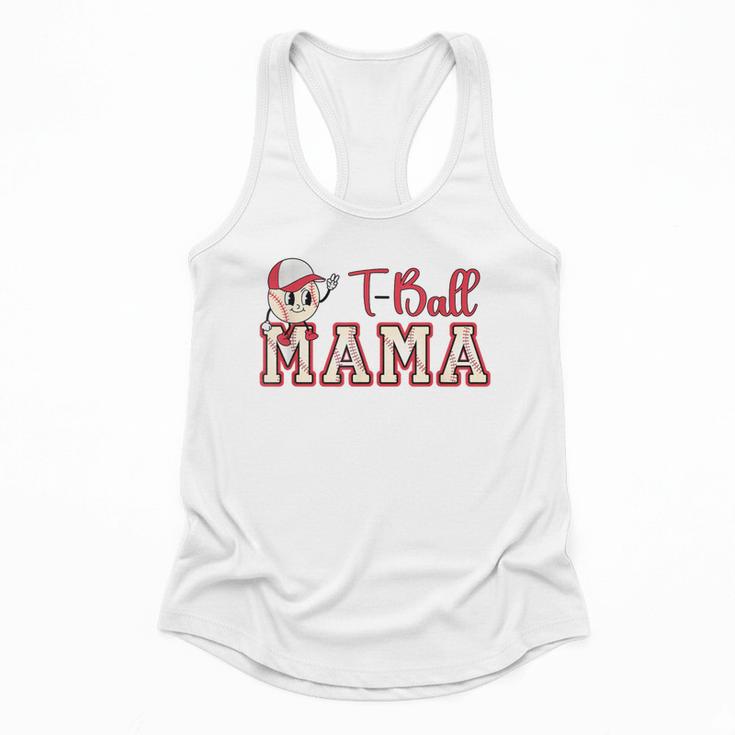 Retro Tball Mama Art Baseball Mom Softball Flowy Tank