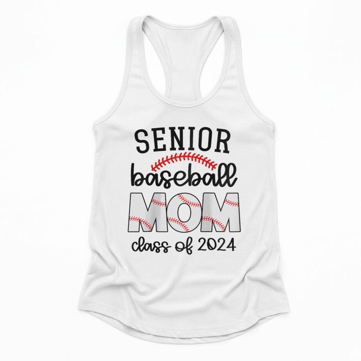 Senior Baseball Mom Class Of 2024 High School College Sports Raglan Baseball Tee Flowy Tank