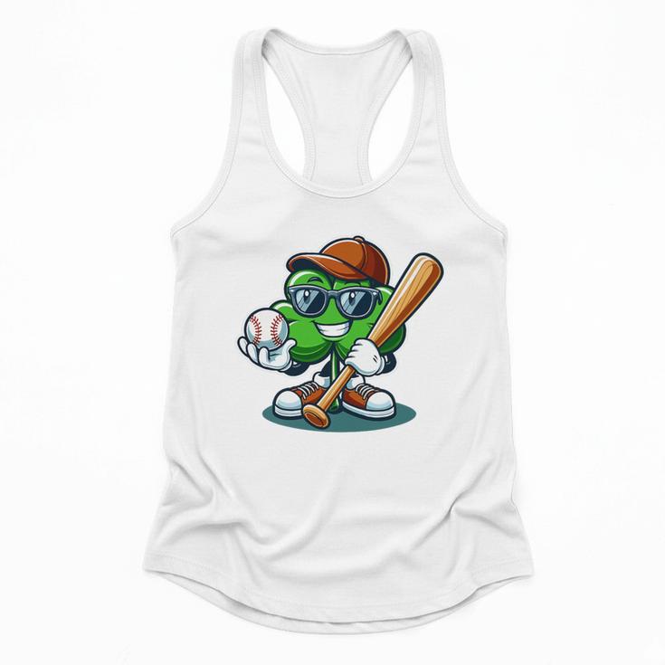 Shamrock Baseball St Patrick's Day Kids Boys Toddlers Premium Tri-Blend Flowy Tank