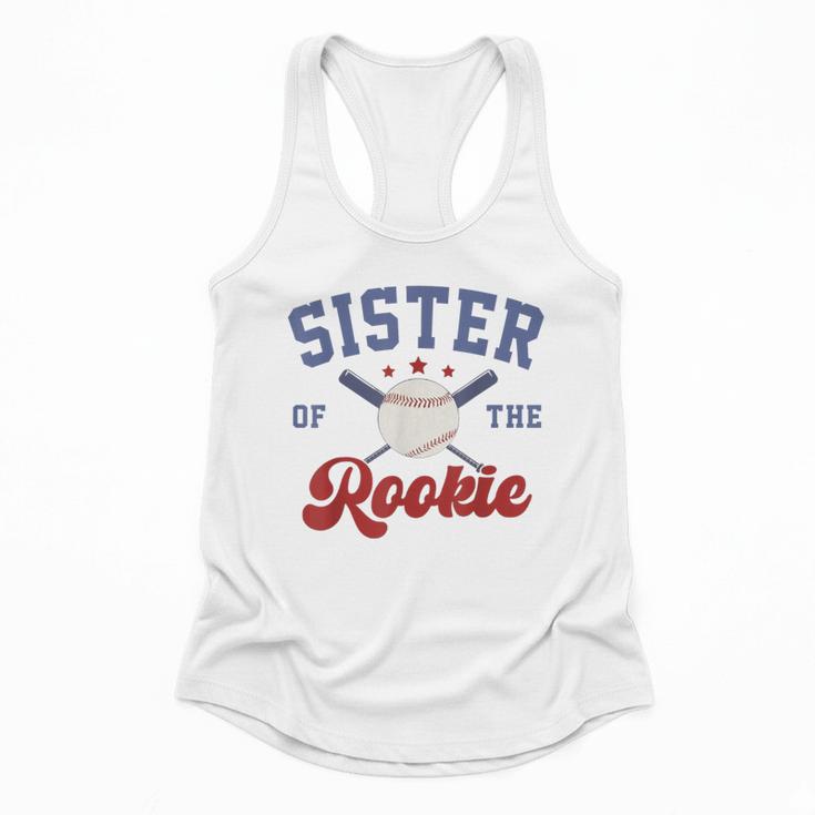 Sister Of Rookie 1st Birthday Baseball Boy Family Matching Flowy Tank