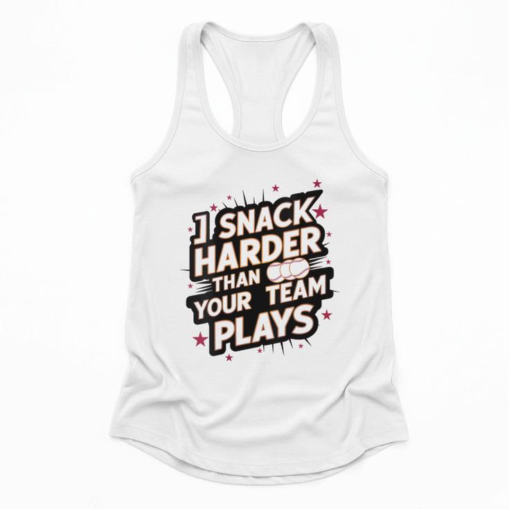 I Snack Harder Than Your Team Plays Baseball Mom Flowy Tank