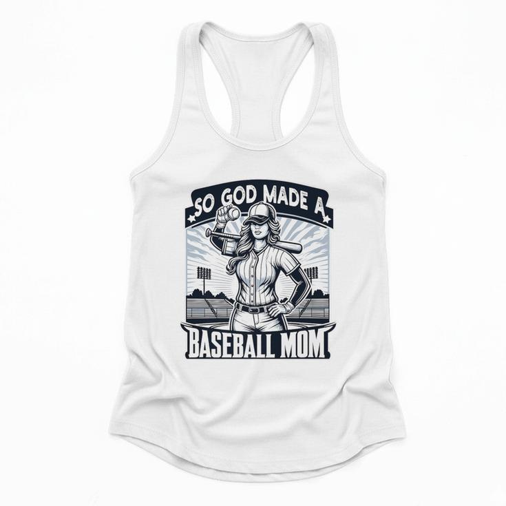 So God Made A Baseball Mom Baseball Player Premium Flowy Tank