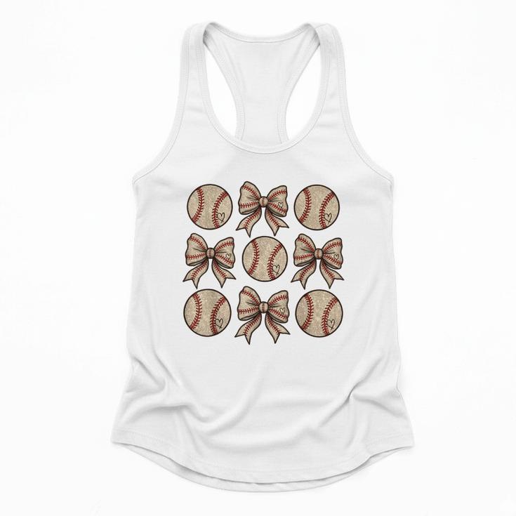 Soccer Bow Game Day Baseball Coquette Bow Women Girls Flowy Tank