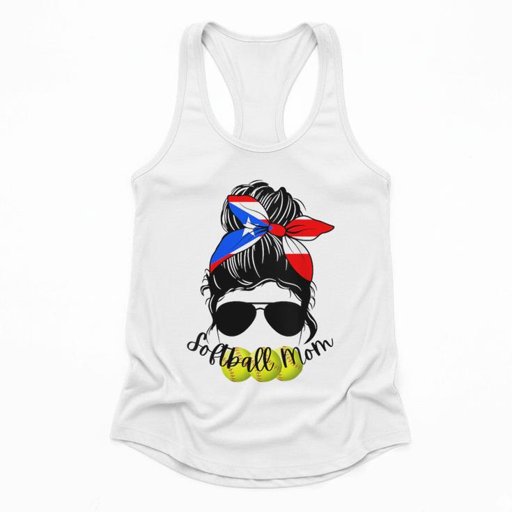Softball Mom Puerto Rican Mom Spanish Baseball Mom Tote Flowy Tank