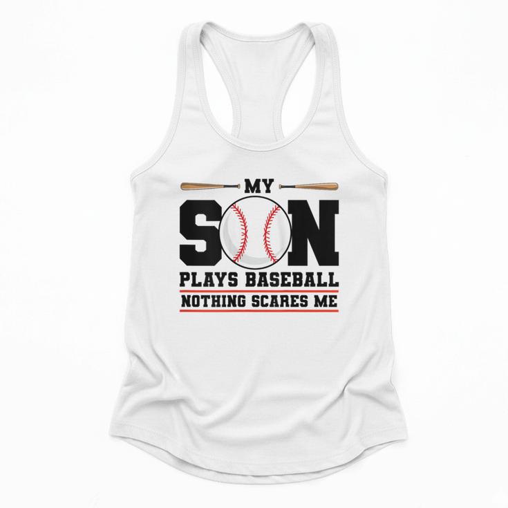 My Son Plays Baseball Nothing Scares Me Baseball Mom Flowy Tank