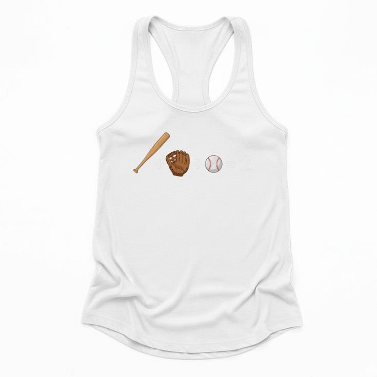 Sports Math Equation Baseball Bat Ball Glove Graphic Teacher Flowy Tank