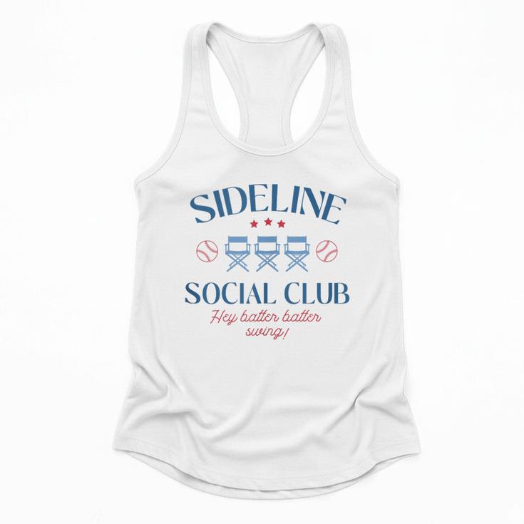 Spring 2025 Swing Batter Baseball Mom Sideline Social Club Flowy Tank