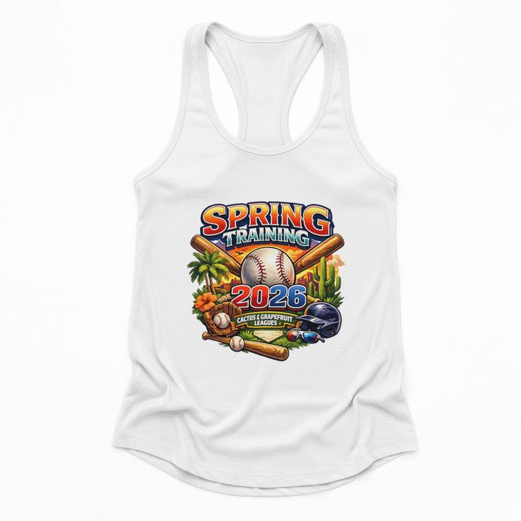 Spring Training 2026 Baseball Fan Retro Palm Cactus Premium Tri-Blend Flowy Tank