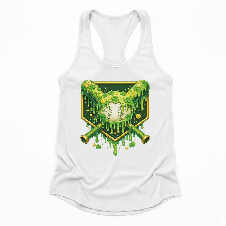 St Patrick's Day Baseball Boys Ice Cream Drip Youth Kids Premium Tri-Blend Flowy Tank