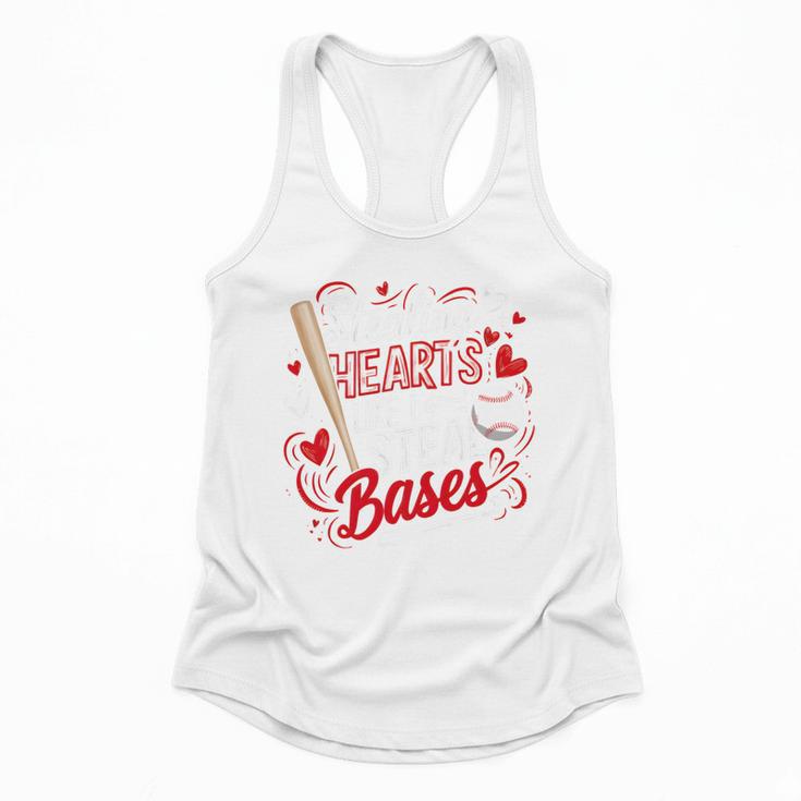 Stealing Hearts Like I Steal Bases Softball Baseball Batter Flowy Tank