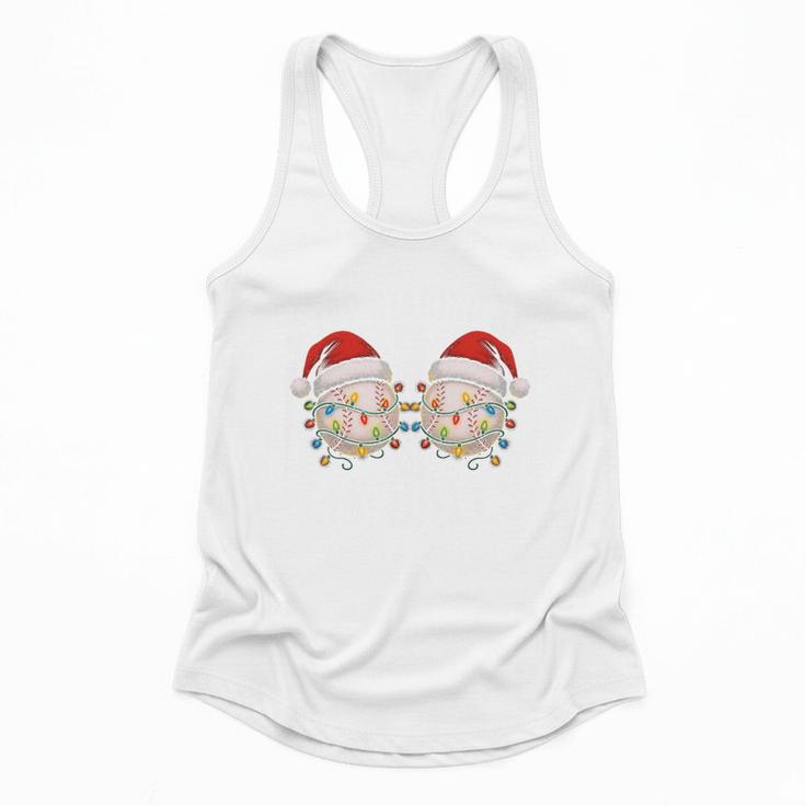 Stop Staring At My Balls Comedy Christmas Baseball Flowy Tank