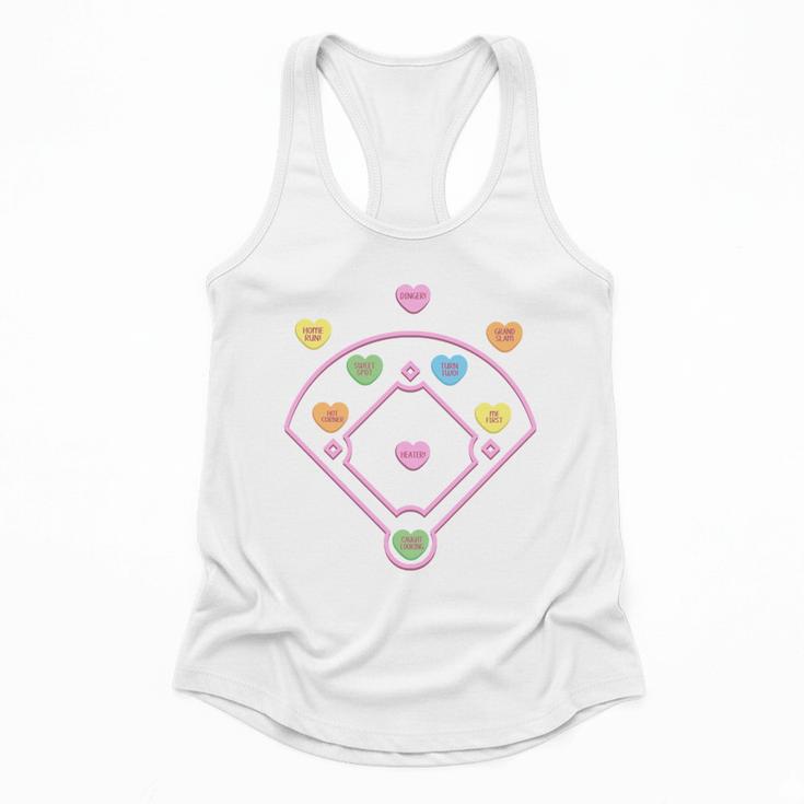 Valentine Heart Love Cute Baseball Softball Lover Sayings Flowy Tank