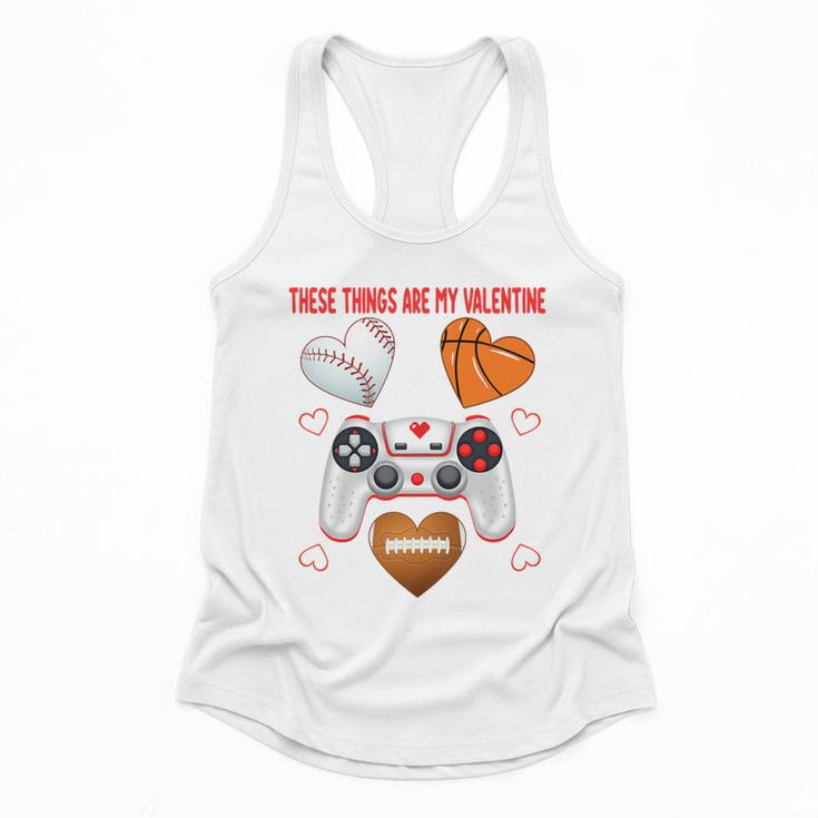 Valentines Day Boys Men Hearts Gaming Football Baseball Love Premium Tri-Blend Flowy Tank