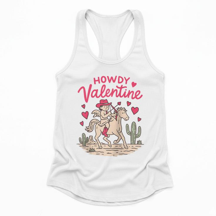Valentine’s Day Western Life Cowboys Cupid Howdy Valentine Raglan Baseball Tee Flowy Tank