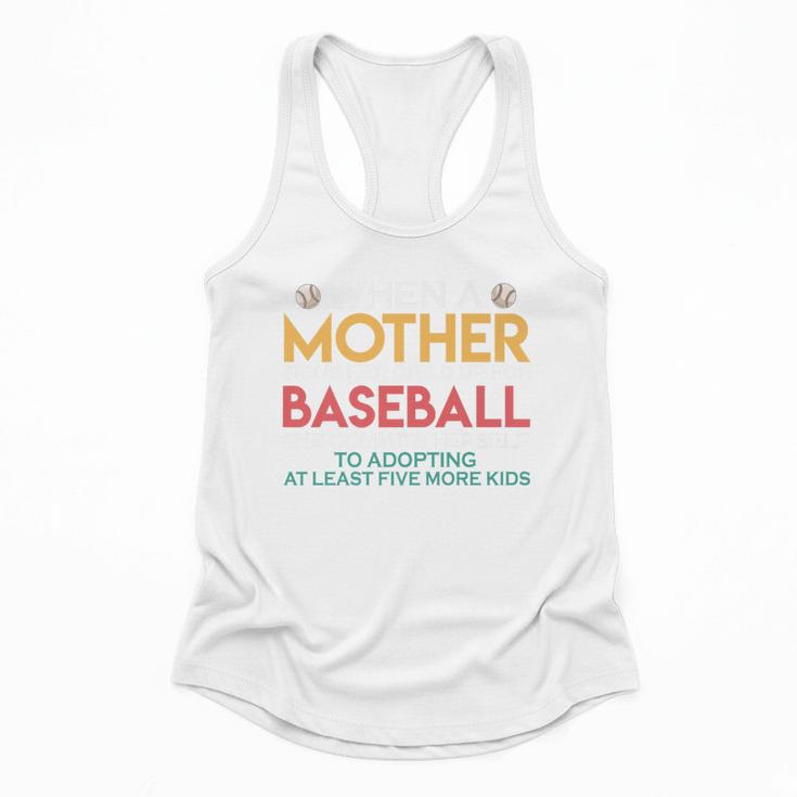 When A Mother Signs Child Up For Baseball Baseball Mom Premium Flowy Tank