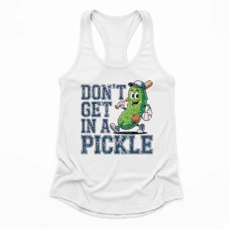 Youth Baseball Catcher Humor Don’t Get In A Pickle Flowy Tank